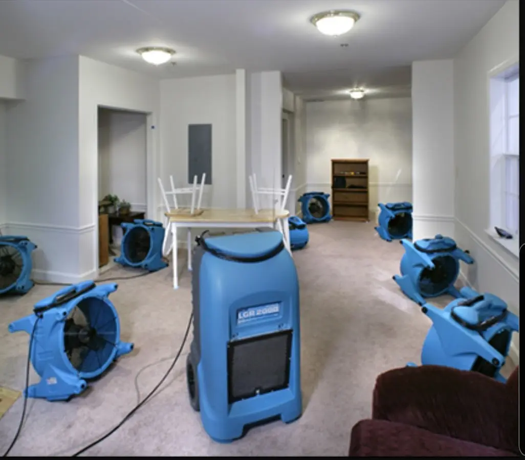 Air movers and dehumidifier setup for Water Extraction & Removal in Haverstraw